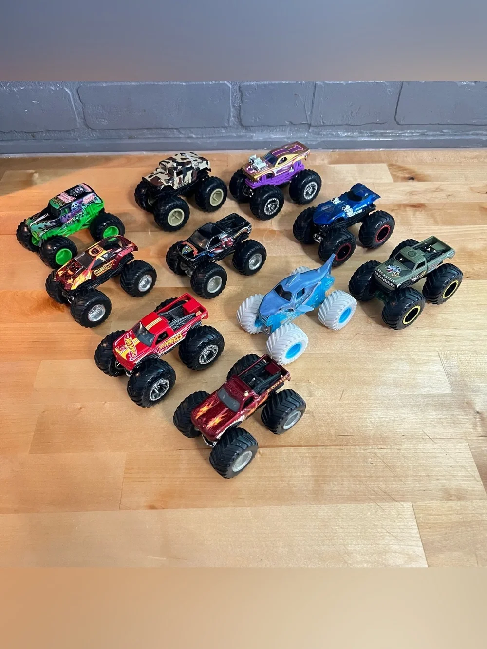 Lot of 10 Hot Wheels Monster Trucks 1:64 Scale